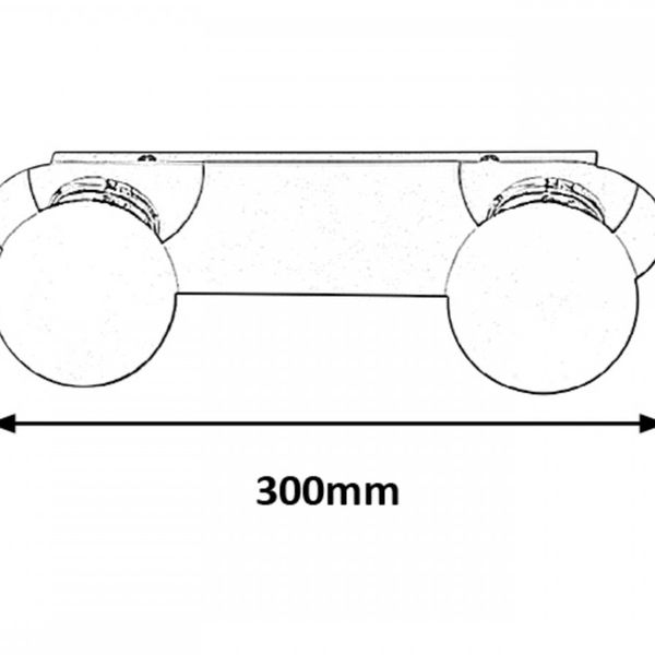 Rabalux 98002111 stropné svietidlo do kúpeľne Becca 2x28W | G9 | IP44