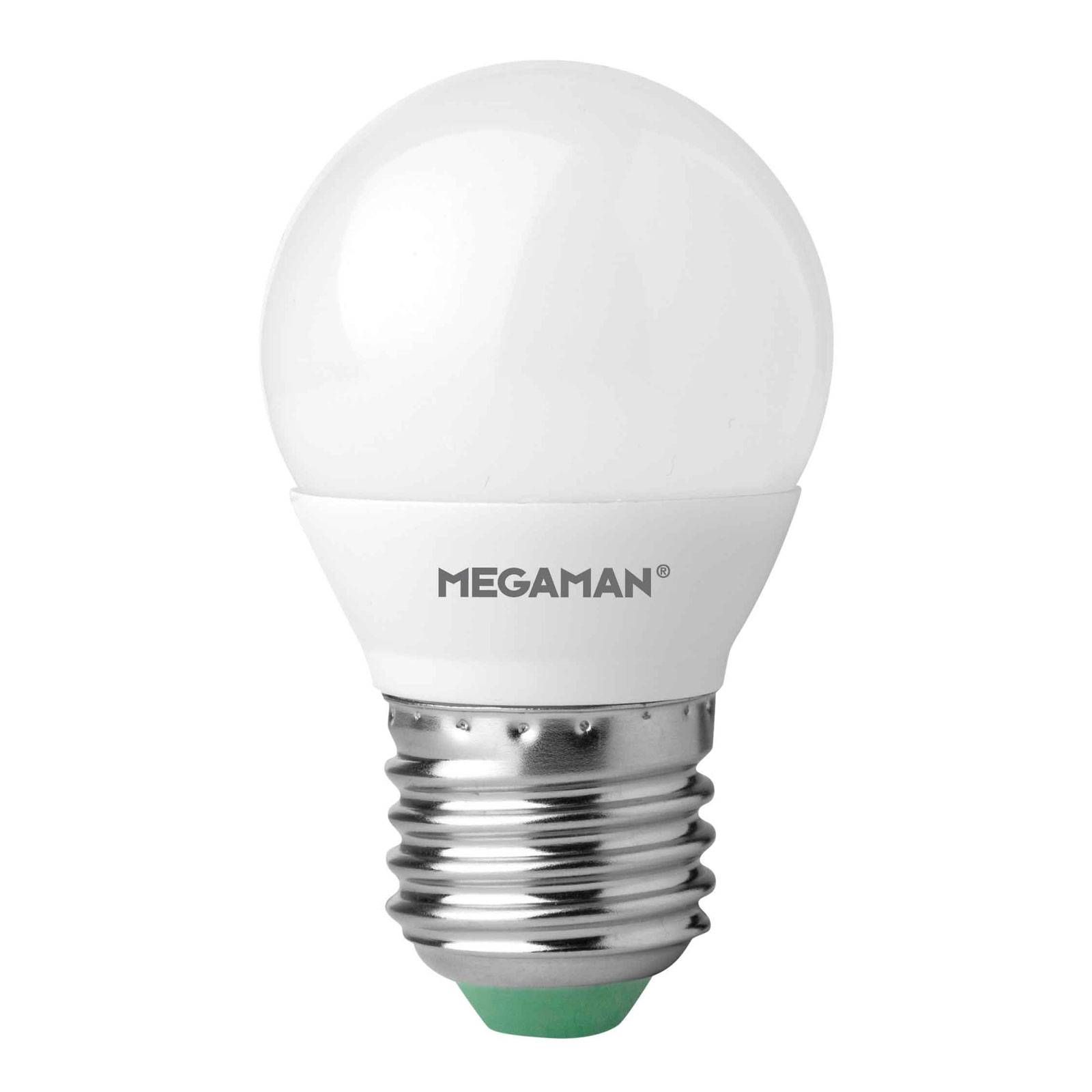 Megaman LED žiarovka E27 MiniGlobe 5, 5 W teplá biela, E27, 5.5W, Energialuokka: F, P: 7.7 cm