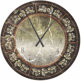 Metal Dekor nástenné hodiny Retro Dark, priemer 80 cm