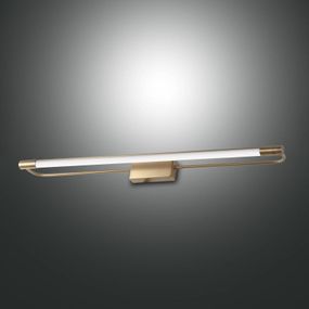 Fabas Luce Nástenné LED svietidlo Rapallo mosadz IP44 60 cm, Chodba, kov, metakrylan, 20W, L: 60 cm, K: 5cm