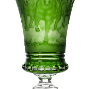 Krištáľová váza Kone, farba zelená, výška 505 mm