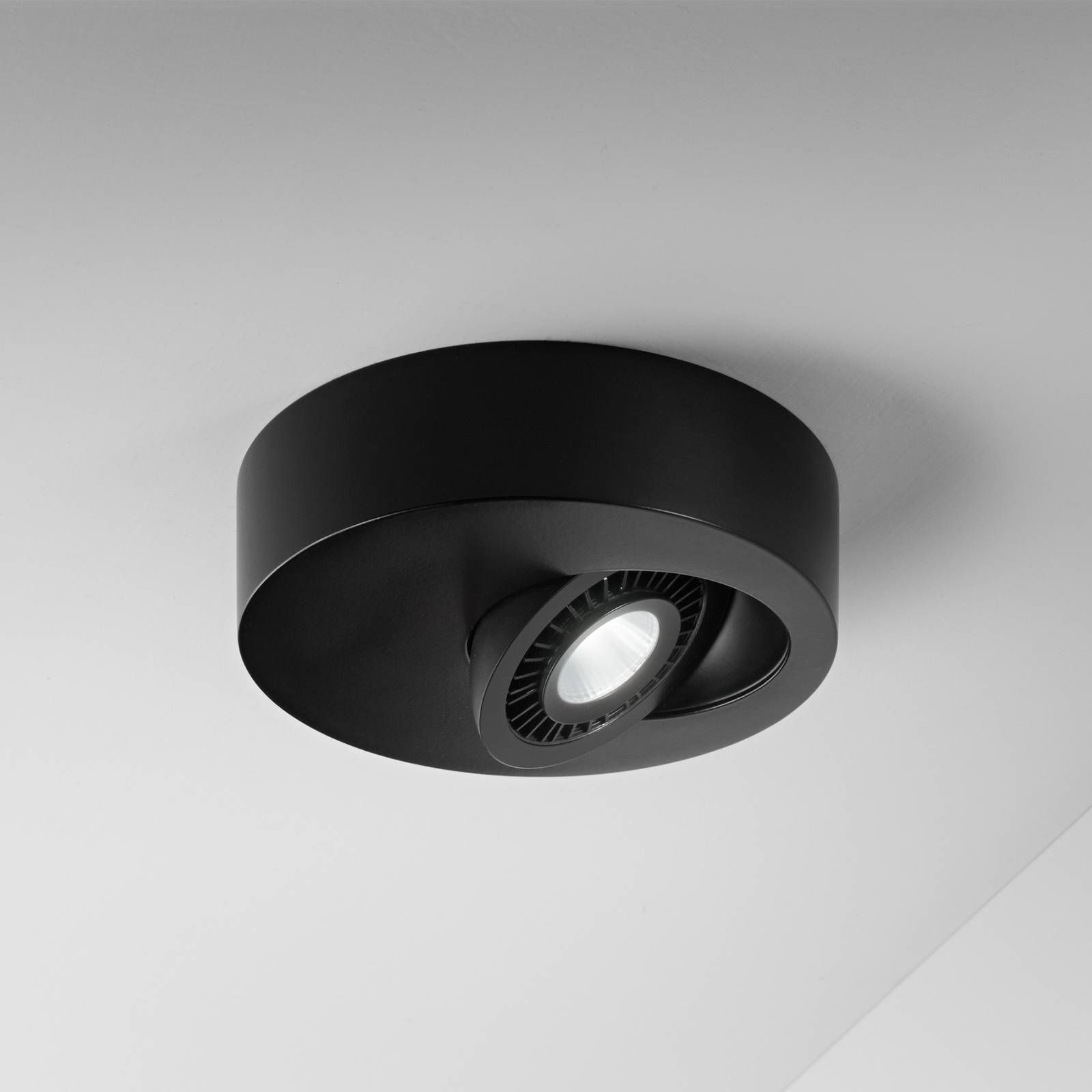 Egger Licht Geo stropné LED svetlo s svetlom, čierna, Chodba, hliník, 5W, K: 4cm