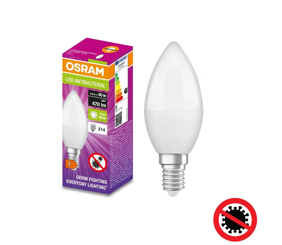 LED Antibakteriálna žiarovka B40 E14/4,9W/230V 4000K - Osram