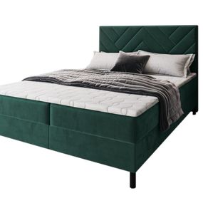 Expedo Čalúnená posteľ boxspring ROKOS + topper, 180x200, monolith 37