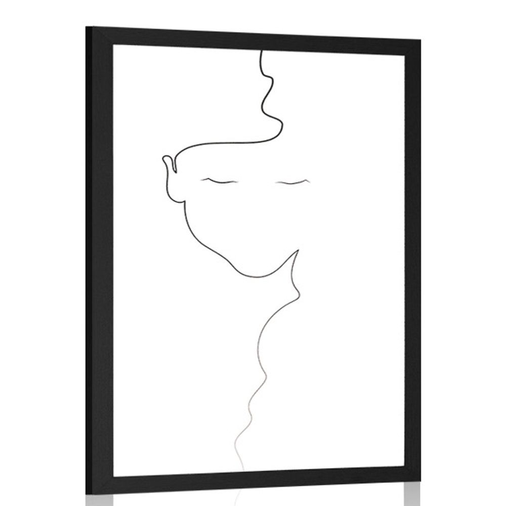 Plagát žena v minimalistickom prevedení - 60x90 black