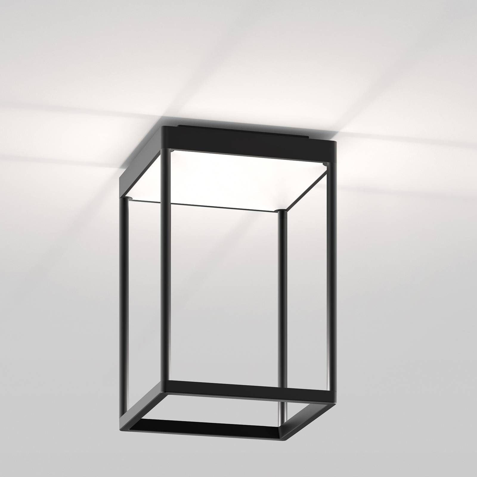 Serien Lighting serien.lighting Reflex 2 S 300 čierna/matná biela, Obývacia izba / jedáleň, hliník, sklo, plexisklo, 33W, P: 20 cm, L: 20 cm, K: 30cm