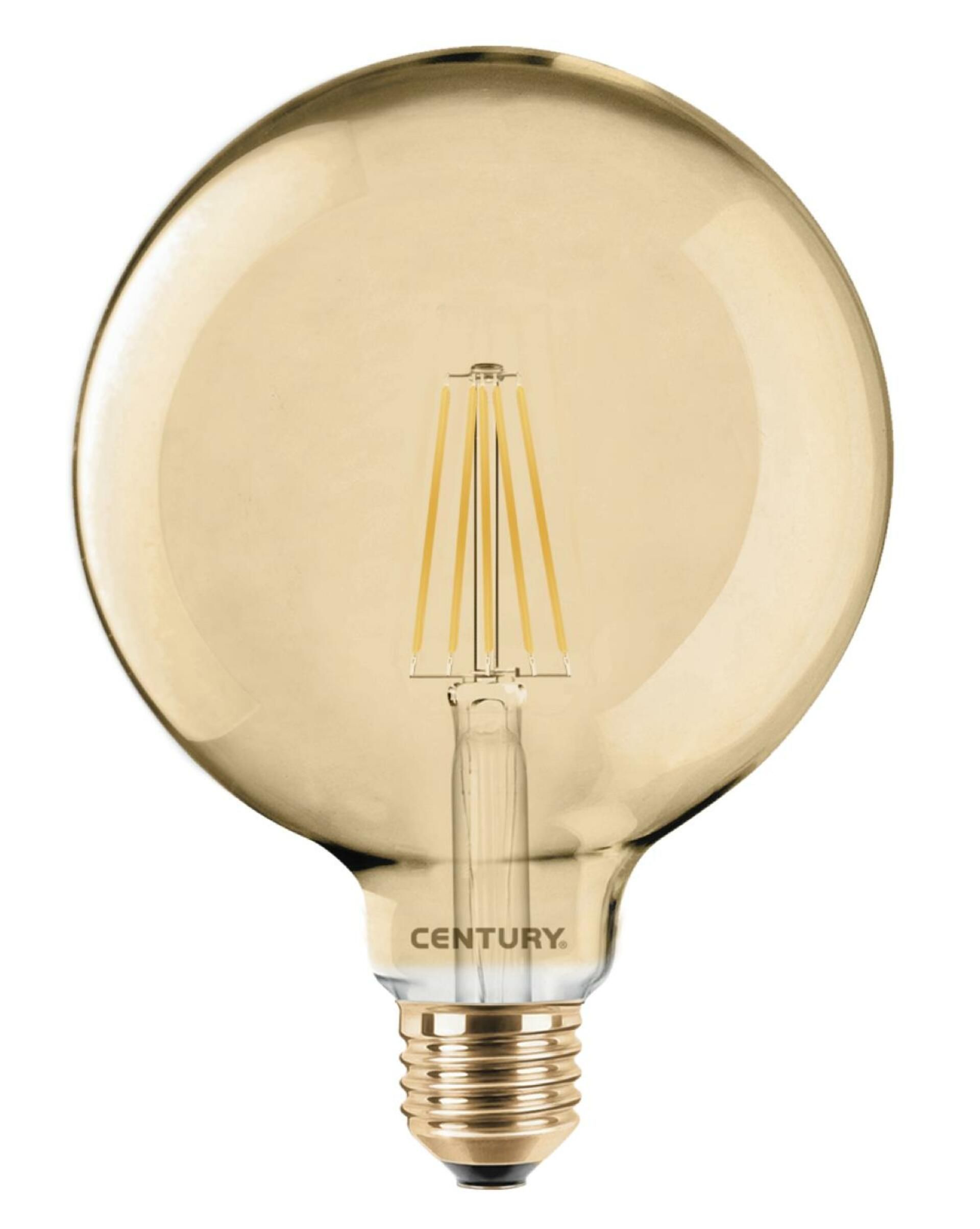 CENTURY LED FILAMENT GLOBE 125mm EPOCA 10W E27 2200K 806Lm 360d DIMM 125x174mm IP20 CEN INVG125D-102722