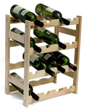 Drevený regál na víno 