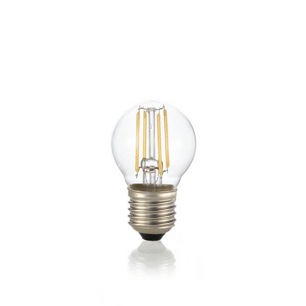 Ideal Lux 188942 LED žiarovka E27 Filament P45 4W/400lm 3000K priehľadná, kvapka, stmievateľná