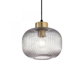 Ideal Lux 237398 zavesený stropný luster Mint 1x60W | E27 - s dymovo čiernym sklom