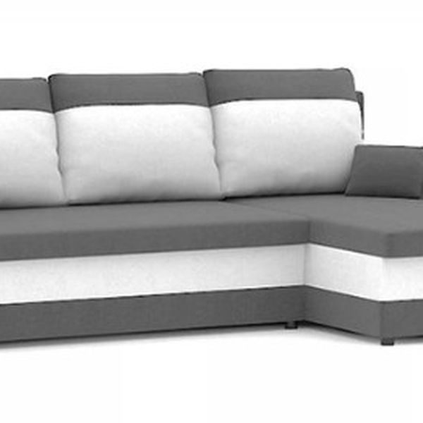 DomTextiluRohová sedacia súprava MILTON bielo sivej farby 215 cm
