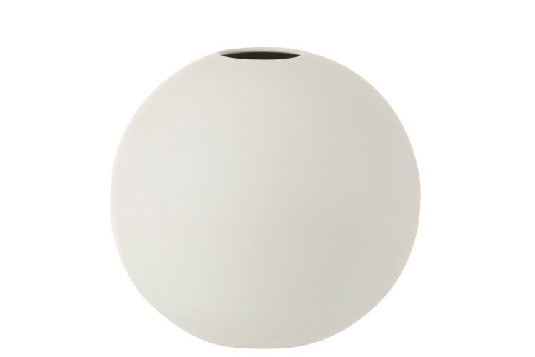 Biela keramická guľatá váza Matt White L - 25 * 25 * 23,5 cm