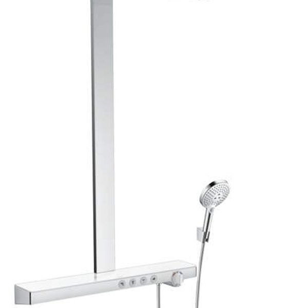 HansGrohe Rainmaker Select - Sprchový set Showerpipe 460 s termostatom, 3 prúdy, biela/chróm 27106400