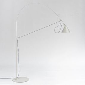midgard AYNO stojacia lampa sivá/sivá 4 000K, Obývacia izba / jedáleň, recyklovaný plast, sklolaminát, oceľ, textil, 10W, L: 33 cm, K: 166cm