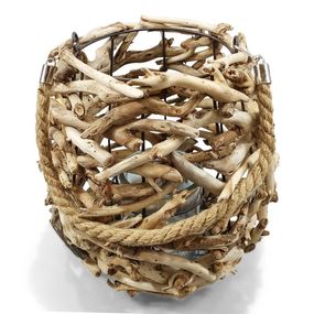 Závesná lampáš z naplaveného dreva Flotte - 18 * 26 * 27cm
