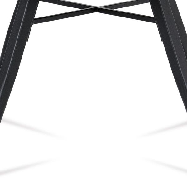 Autronic -  Jedálenská stolička HC-442 GREY3, sivá látka vintage, kov čierny matný