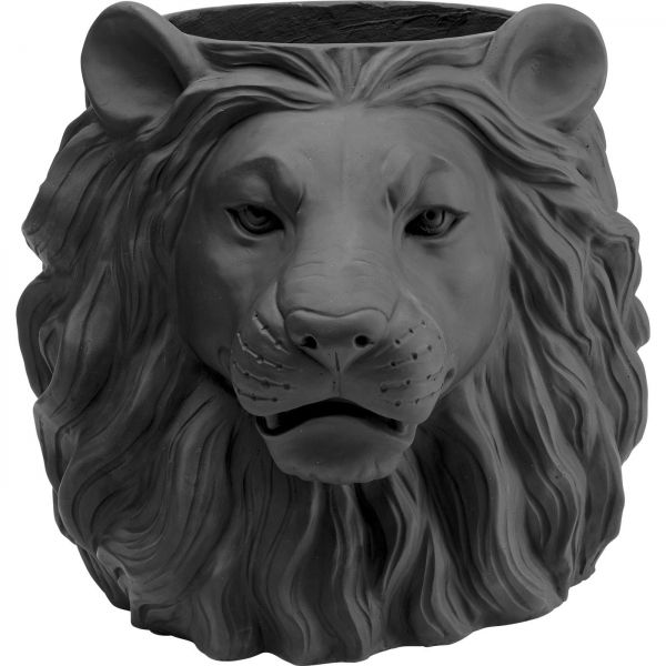 KARE Design Dekorativní květináč Lion - černý