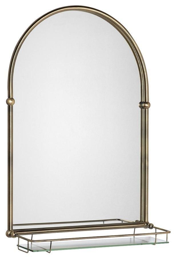 SAPHO - Zrkadlo TIGA s policou 48x67cm, bronz HZ206