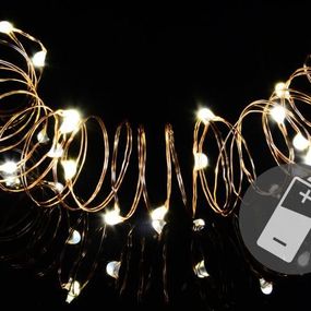 Vianočná svetelná reťaz - MINI 20 LED – teplá biela
