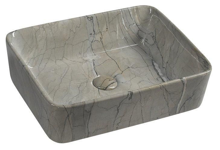SAPHO - DALMA keramické umývadlo na dosku 48x38 cm, grigio MM513