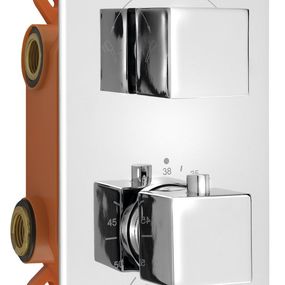 Latus 1102-62 podomietková sprchová termostatická batéria, box, 2 výstupy, chróm