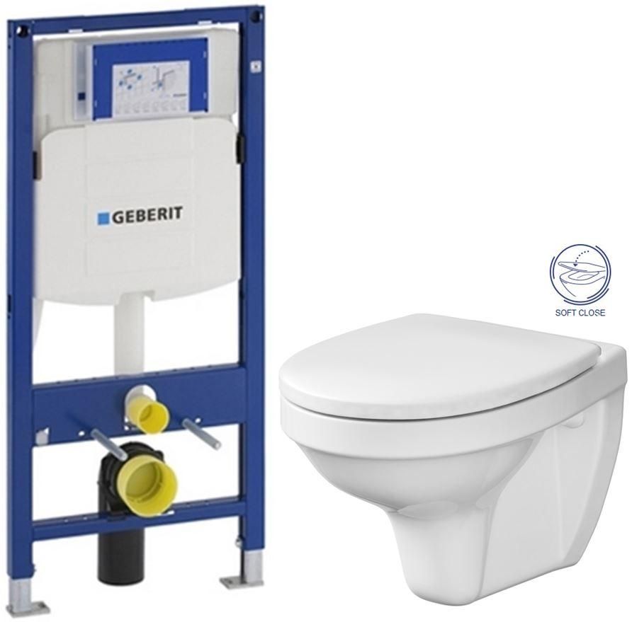 GEBERIT Duofix bez tlačidla + WC CERSANIT DELFI + SOFT SEDADLO 111.300.00.5 DE2