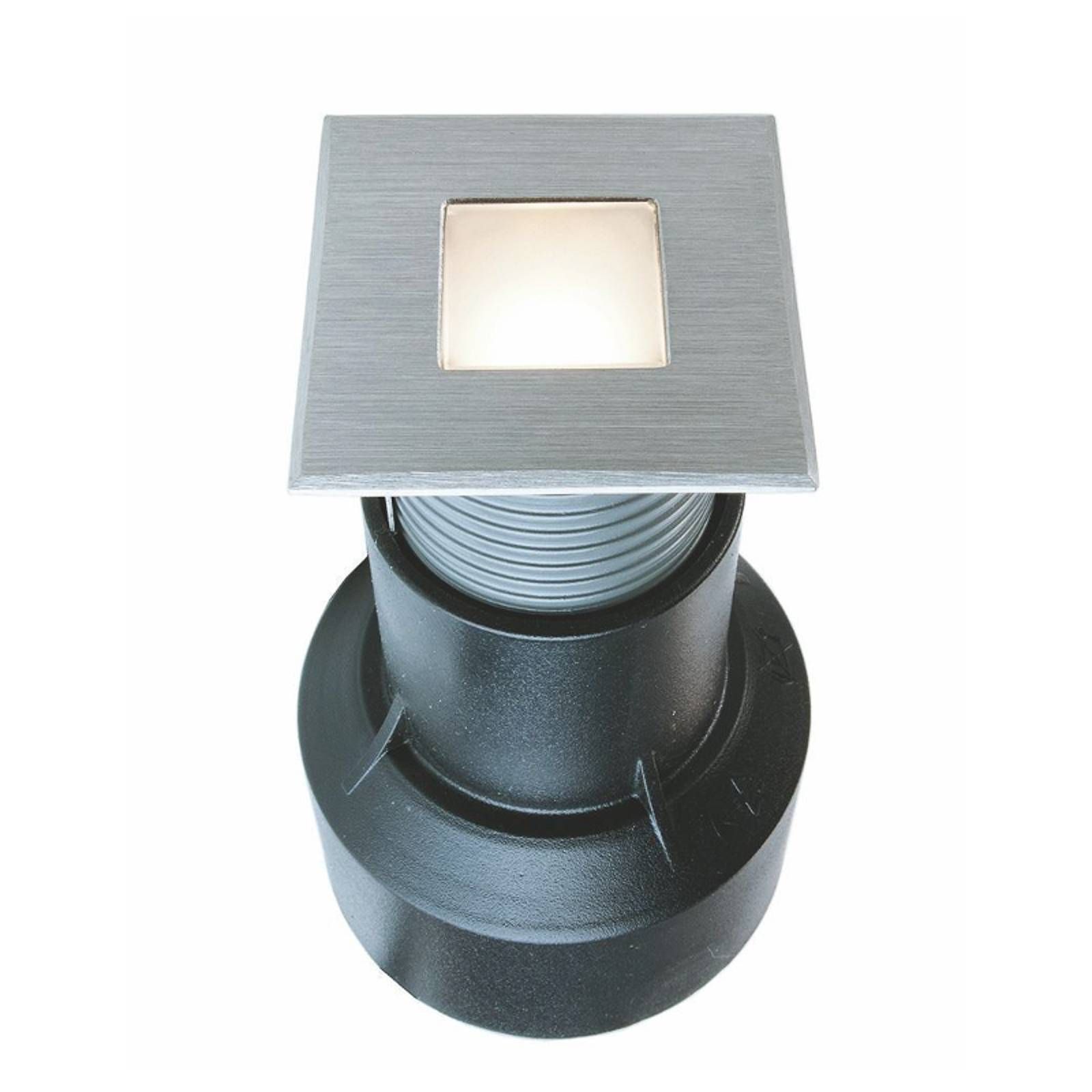 Deko-Light Zapustené podlahové LED Basic Square IP67 3 000 K, ušľachtilá oceľ, 0.55W, Energialuokka: G, P: 4.5 cm, L: 4.5 cm