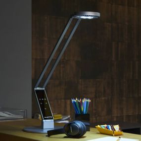 Luctra Table Radial stolná LED podstavec hliník, Pracovňa / Kancelária, hliník, zinok, oceľ, plast, 9.5W, K: 75cm