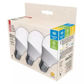 Emos True Light A60 7.2W E27 neutrálna biela 3ks ZQ5145.3