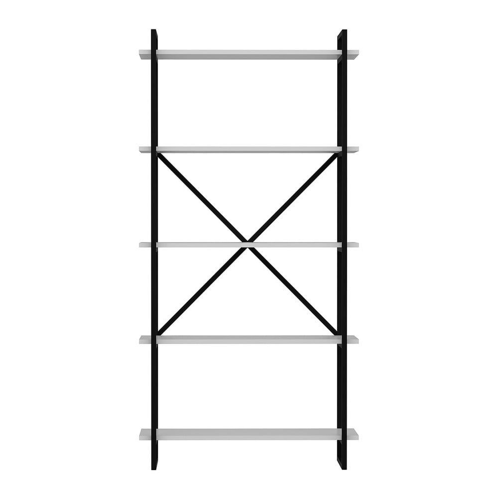 Čierno-biely regál 90x180 cm Elston - Kalune Design
