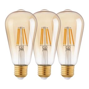 SADA 3x LED Žiarovka VINTAGE ST64 E27/4W/230V 2200K - Eglo 12851