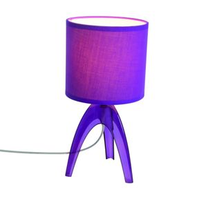 Näve Trendy stolná lampa Ufolino, fialová, Obývacia izba / jedáleň, akryl, textil, E14, 40W, K: 27cm