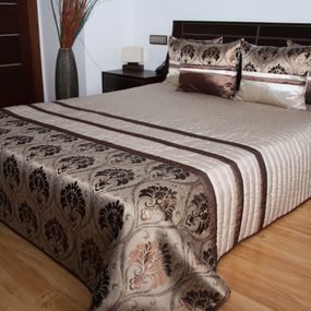 DomTextilu Luxusný prehoz na posteľ odtiene hnedej farby s motívom 66800-240468