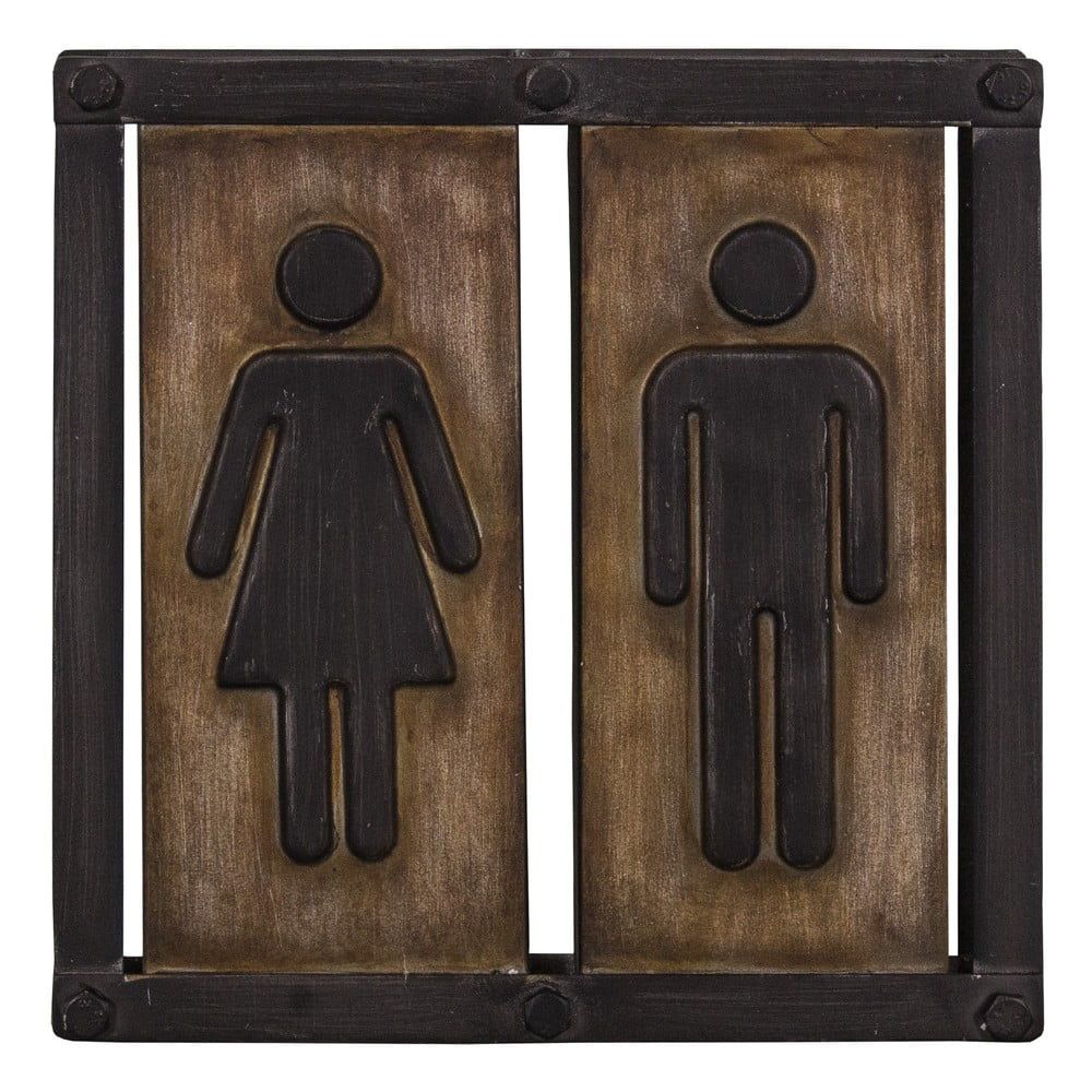 Kovová ceduľa 21,5x21,5 cm Toilette – Antic Line