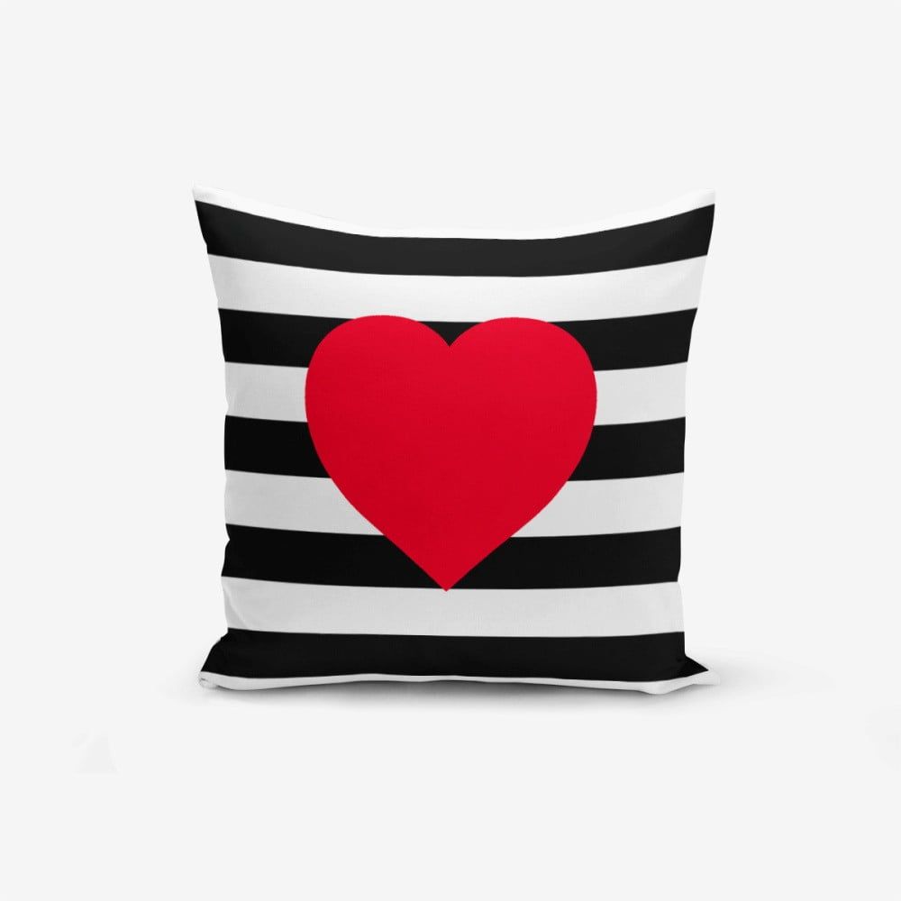 Obliečka na vankúš Minimalist Cushion Covers Navy Heart, 45 × 45 cm