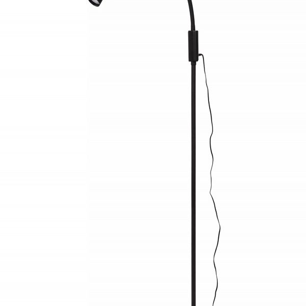 Lucide 18756/03/30 LED stojacia čítacia lampa Zozy 1x4W | 250 lm | 3000K - čierna, nastaviteľná, stmievateľná