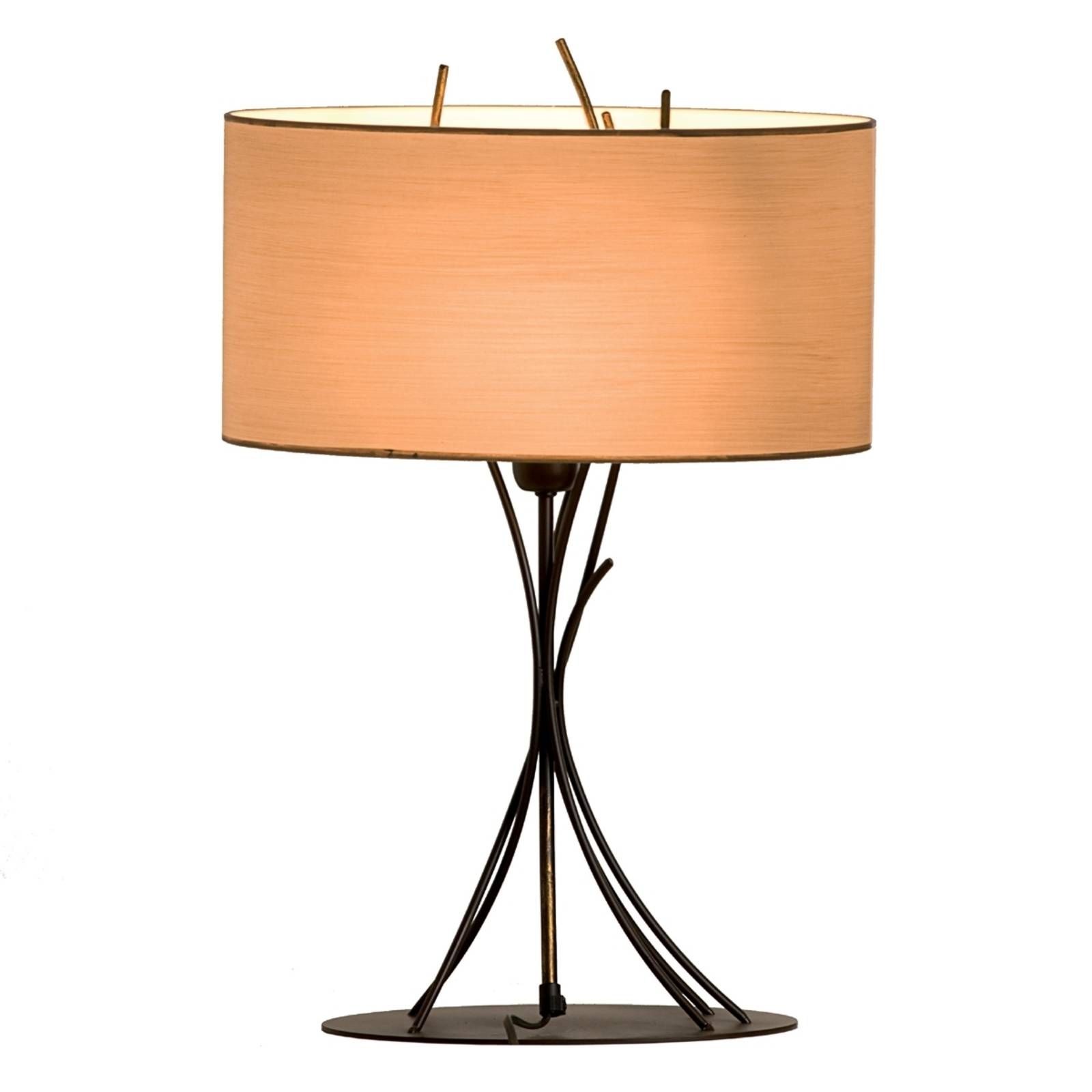 Menzel Living Oval stolová lampa, Obývacia izba / jedáleň, kov, plast, E27, 60W, L: 40 cm, K: 59cm