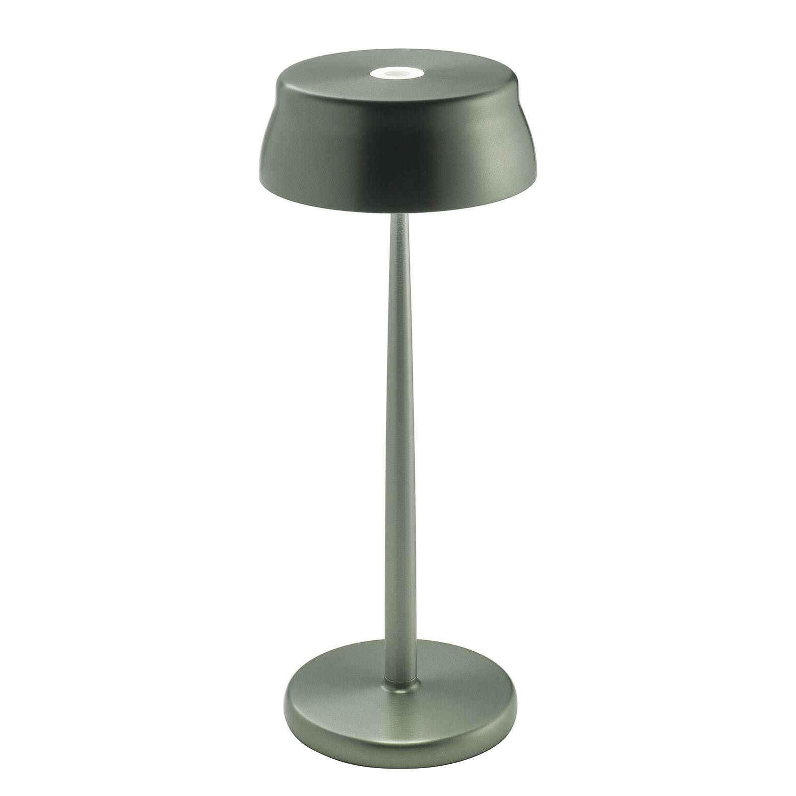 Zafferano Stolná LED lampa Sister Light stmievateľná zelená, Obývacia izba / jedáleň, eloxovaný hliník, polykarbonát, 3W, K: 32.8cm