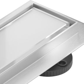 MEXEN/S - Flat MGW odtokový žľab 100 cm biele sklo 1027100-15