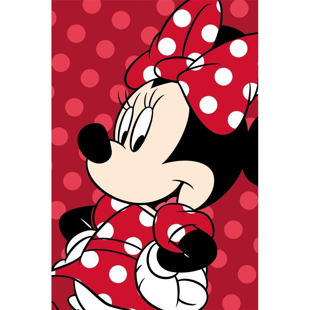 Červená detská deka z mikroplyšu 100x150 cm Minnie - Jerry Fabrics