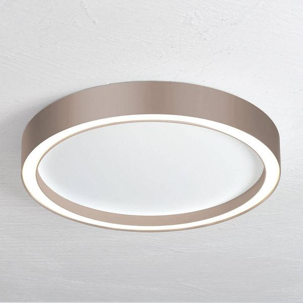 BOPP Bopp Aura stropné LED svietidlo Ø 30cm biele/taupe, Obývacia izba / jedáleň, hliník, 15W, K: 4cm