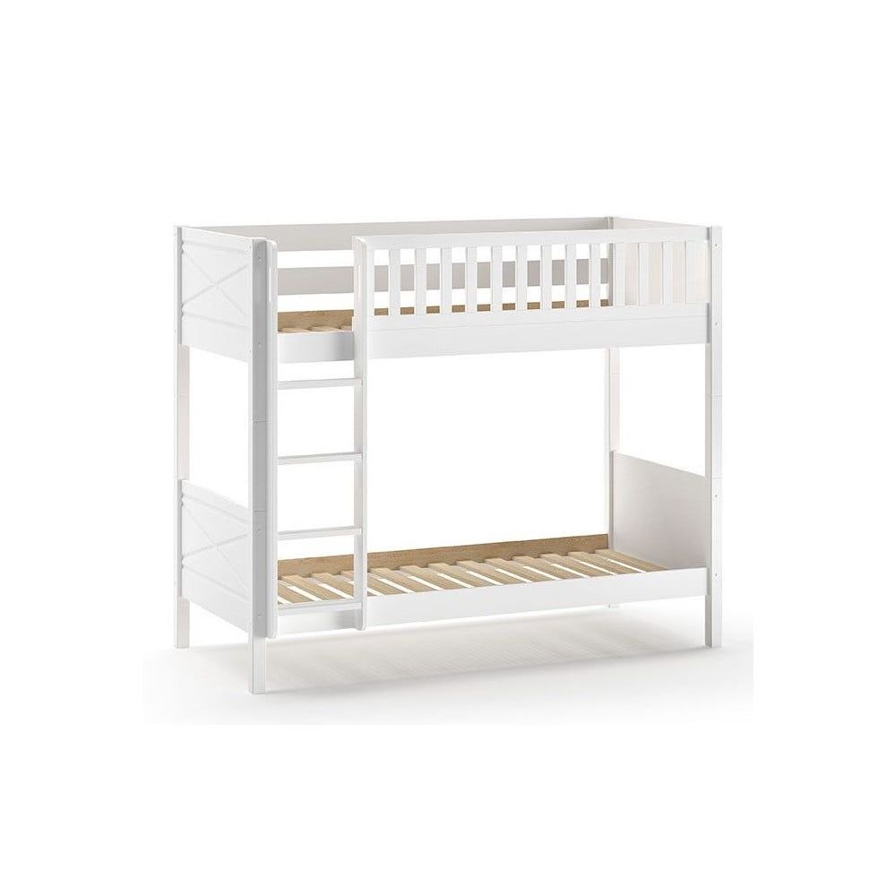 Biela poschodová detská posteľ 90x200 cm Scott - Vipack