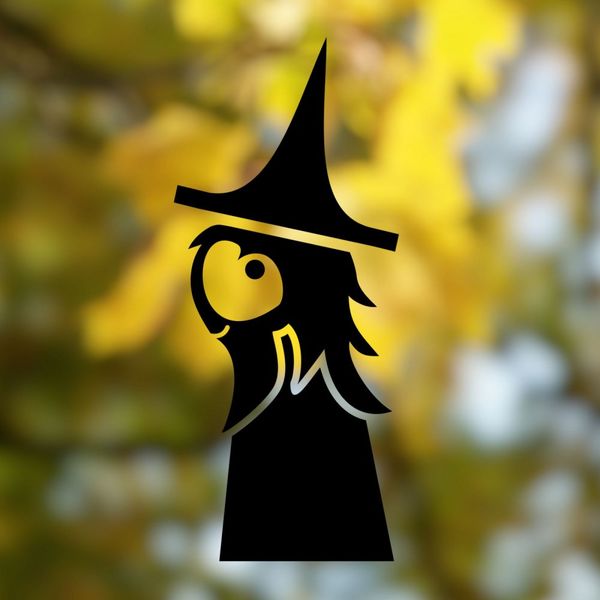 Pieris design Čarodejník - detská nálepka na okno čierna