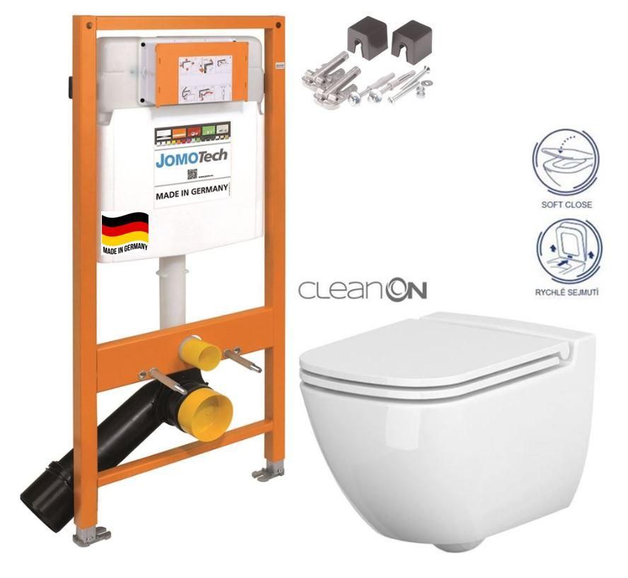 JOMOTech modul pre závesné WC bez sedátka + WC CERSANIT CLEANON CASPIA + SEDADLO 174-91100700-00 CP1