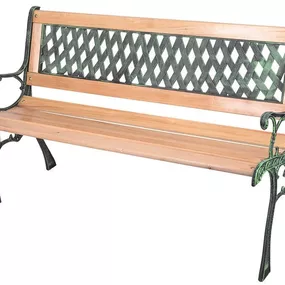 Lavička GODIVA, záhradná, drevo/plast, 122x54x73 cm