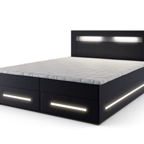 Expedo Čalúnená posteľ boxspring MINOR + topper, 160x200, soft 11