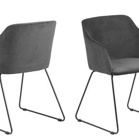 Dizajnová stolička Aleem, antracitová