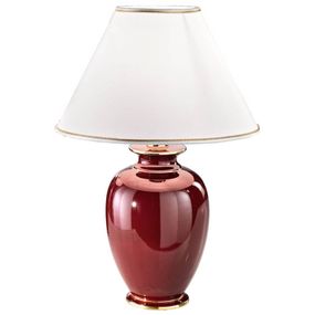 austrolux by Kolarz KOLARZ Bordeaux pôvabná stolná lampa výška 57 cm, Obývacia izba / jedáleň, keramika, bavlna, E27, 100W, K: 57cm