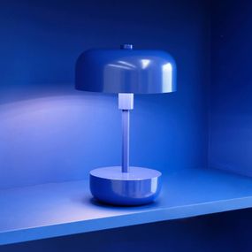 Dyberg Larsen Haipot LED lampa batéria modrá, Obývacia izba / jedáleň, kov, 3W, K: 25.7cm