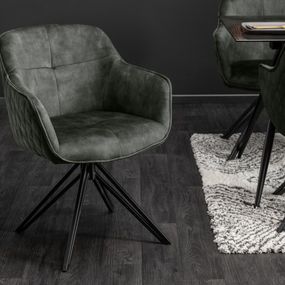 LuxD 23865 Dizajnová stolička Natasha tmavozelený zamat
